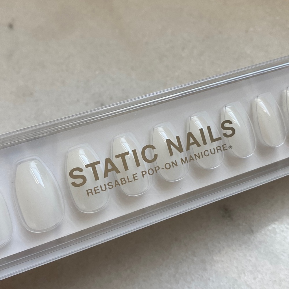 NEW Static Nails Press On Nails — Coconut coffin